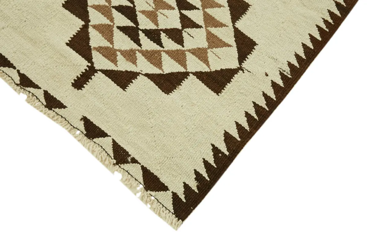 Herki Eskitme Multi Pamuk Üzerine Yün El Dokuma Kilim-085x338 - Görsel 4
