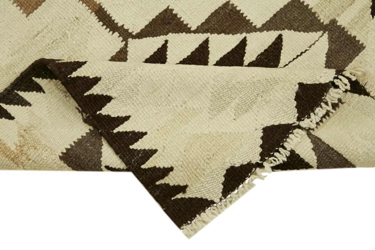Herki Eskitme Multi Pamuk Üzerine Yün El Dokuma Kilim-085x338 - Görsel 6