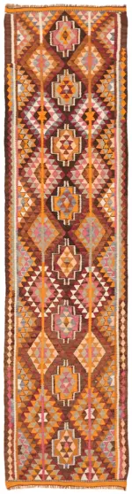 Herki Eskitme Multi Pamuk Üzerine Yün El Dokuma Kilim-090x328