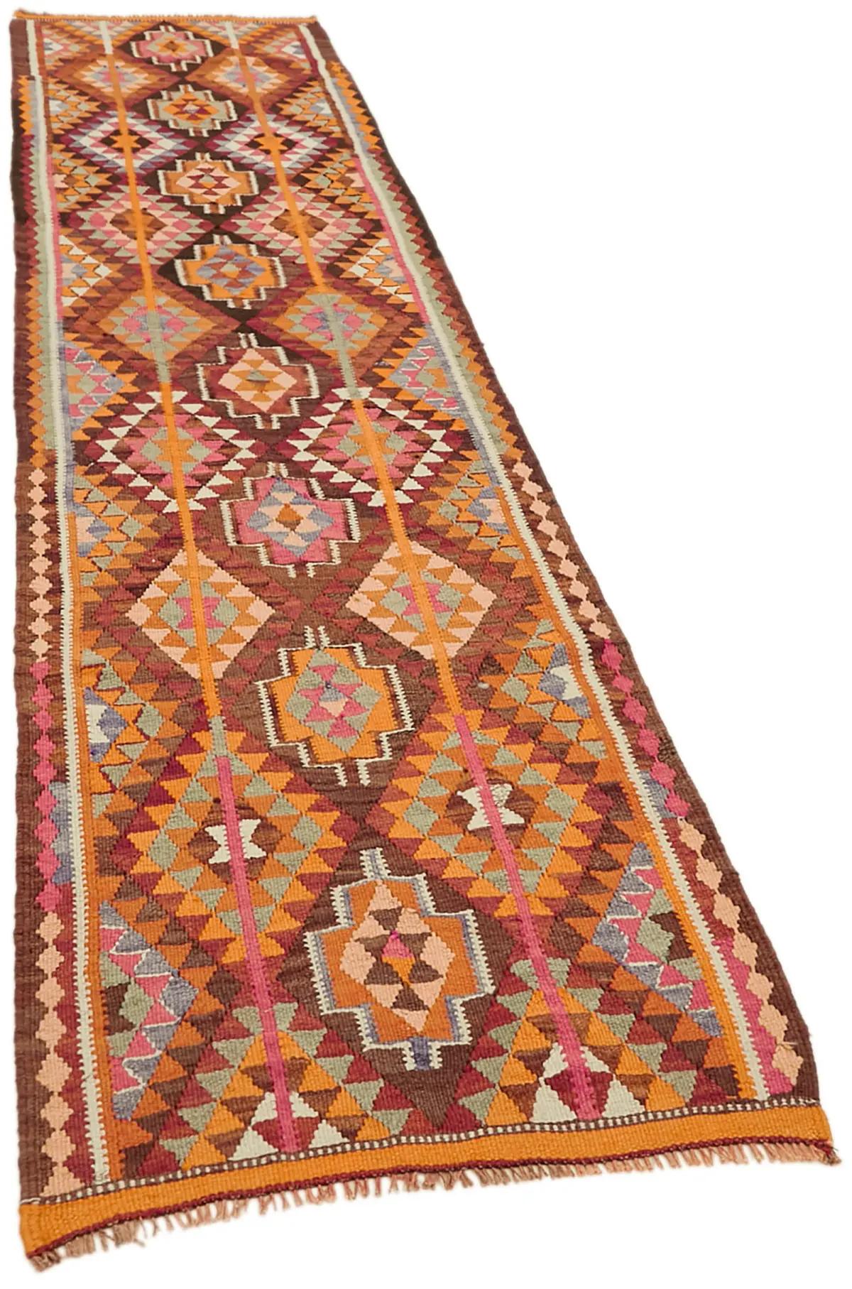 Herki Eskitme Multi Pamuk Üzerine Yün El Dokuma Kilim-090x328 - Görsel 2