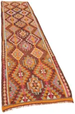 Herki Eskitme Multi Pamuk Üzerine Yün El Dokuma Kilim-090x328 - Görsel 2