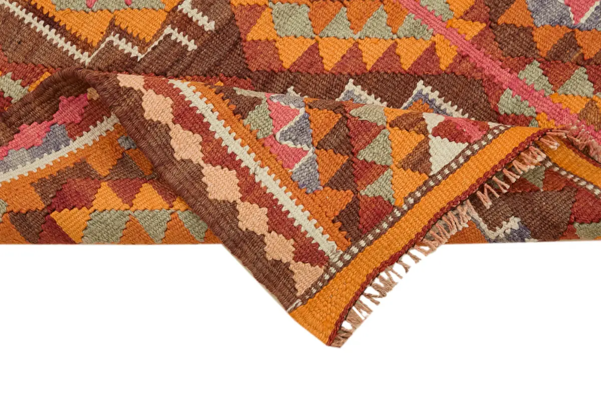 Herki Eskitme Multi Pamuk Üzerine Yün El Dokuma Kilim-090x328 - Görsel 6