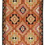 Herki Eskitme Multi Pamuk Üzerine Yün El Dokuma Kilim-086x303