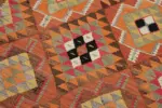 Herki Eskitme Multi Pamuk Üzerine Yün El Dokuma Kilim-086x303 - Görsel 5