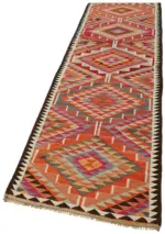 Herki Eskitme Multi Pamuk Üzerine Yün El Dokuma Kilim-090x322 - Görsel 3