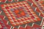 Herki Eskitme Multi Pamuk Üzerine Yün El Dokuma Kilim-090x322 - Görsel 5