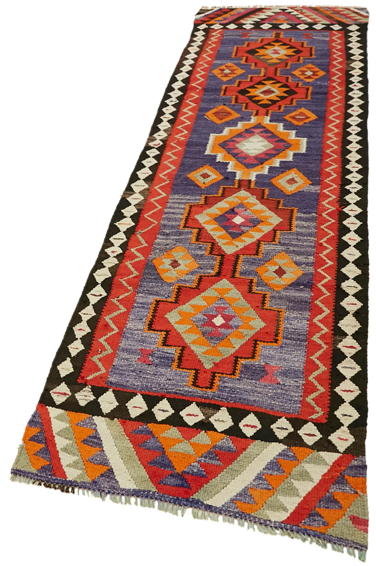 Herki Eskitme Multi Pamuk Üzerine Yün El Dokuma Kilim-097x324 - Görsel 3