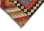 Herki Eskitme Multi Pamuk Üzerine Yün El Dokuma Kilim-097x324 - Görsel 4
