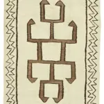 Herki Eskitme Multi Pamuk Üzerine Yün El Dokuma Kilim-110x356