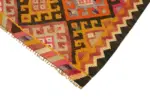 Herki Eskitme Multi Pamuk Üzerine Yün El Dokuma Kilim-100x380 - Görsel 4