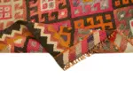 Herki Eskitme Multi Pamuk Üzerine Yün El Dokuma Kilim-100x380 - Görsel 6
