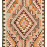 Herki Eskitme Multi Pamuk Üzerine Yün El Dokuma Kilim-090x344