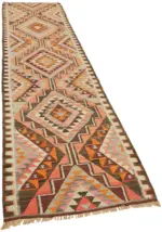 Herki Eskitme Multi Pamuk Üzerine Yün El Dokuma Kilim-090x344 - Görsel 2