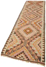 Herki Eskitme Multi Pamuk Üzerine Yün El Dokuma Kilim-090x344 - Görsel 3