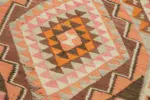 Herki Eskitme Multi Pamuk Üzerine Yün El Dokuma Kilim-090x344 - Görsel 5