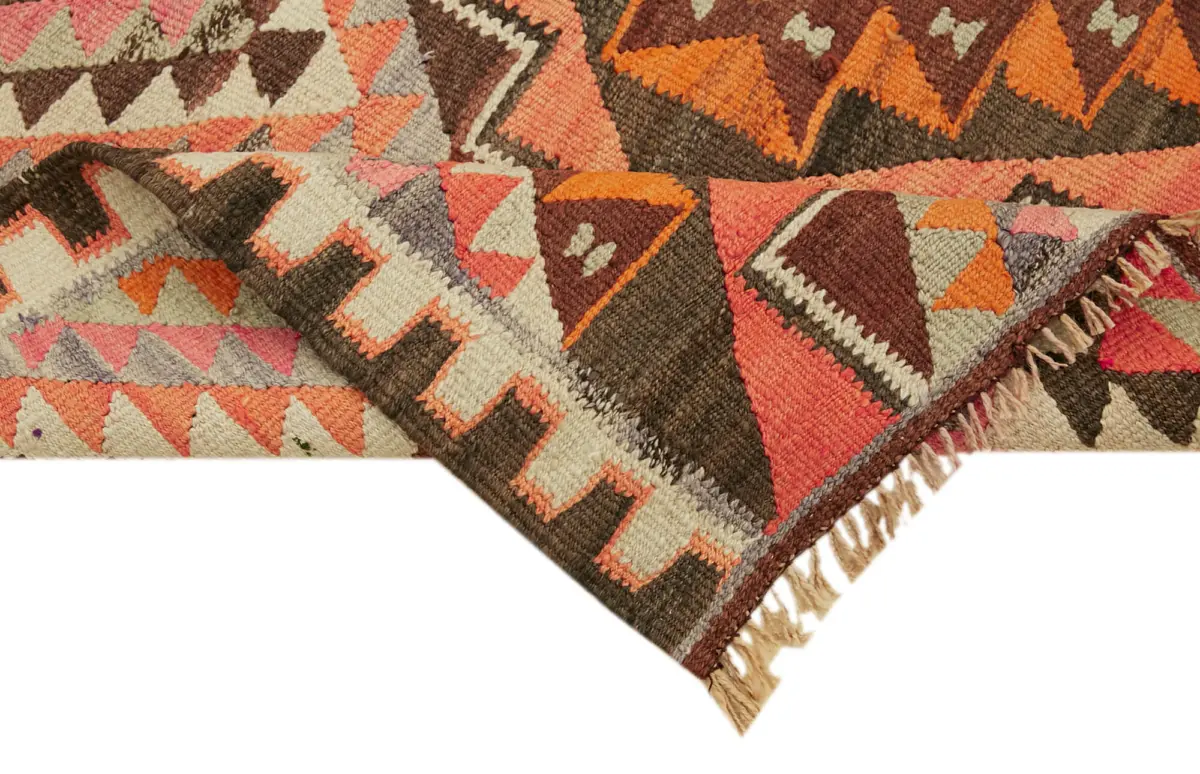 Herki Eskitme Multi Pamuk Üzerine Yün El Dokuma Kilim-090x344 - Görsel 6