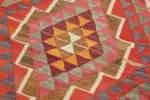 Herki Eskitme Multi Pamuk Üzerine Yün El Dokuma Kilim-096x348 - Görsel 5