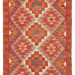 Herki Eskitme Multi Pamuk Üzerine Yün El Dokuma Kilim-098x322