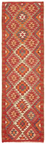 Herki Eskitme Multi Pamuk Üzerine Yün El Dokuma Kilim-098x322