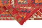 Herki Eskitme Multi Pamuk Üzerine Yün El Dokuma Kilim-098x322 - Görsel 6