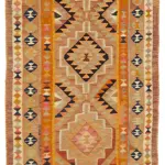 Herki Eskitme Multi Pamuk Üzerine Yün El Dokuma Kilim-097x307