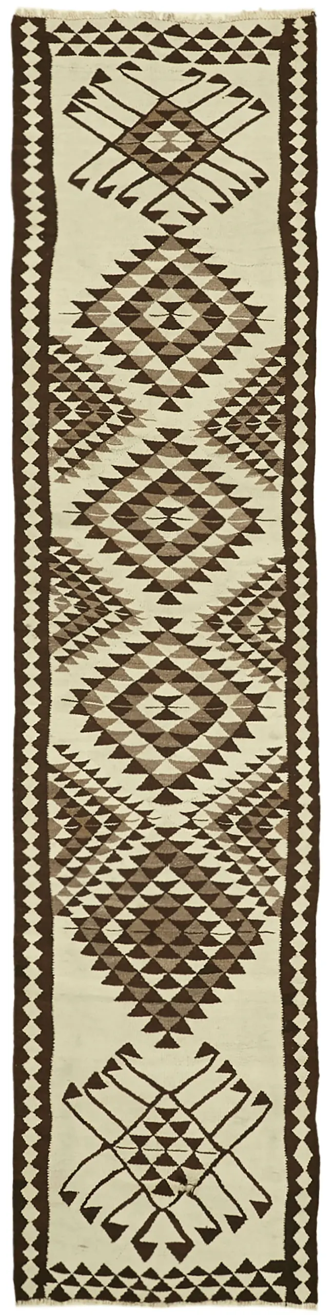 Herki Eskitme Multi Pamuk Üzerine Yün El Dokuma Kilim-095x373 - Görsel 1