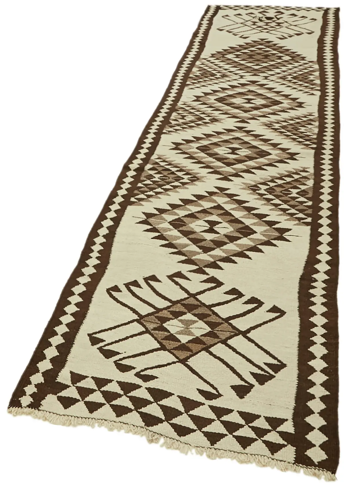 Herki Eskitme Multi Pamuk Üzerine Yün El Dokuma Kilim-095x373 - Görsel 3