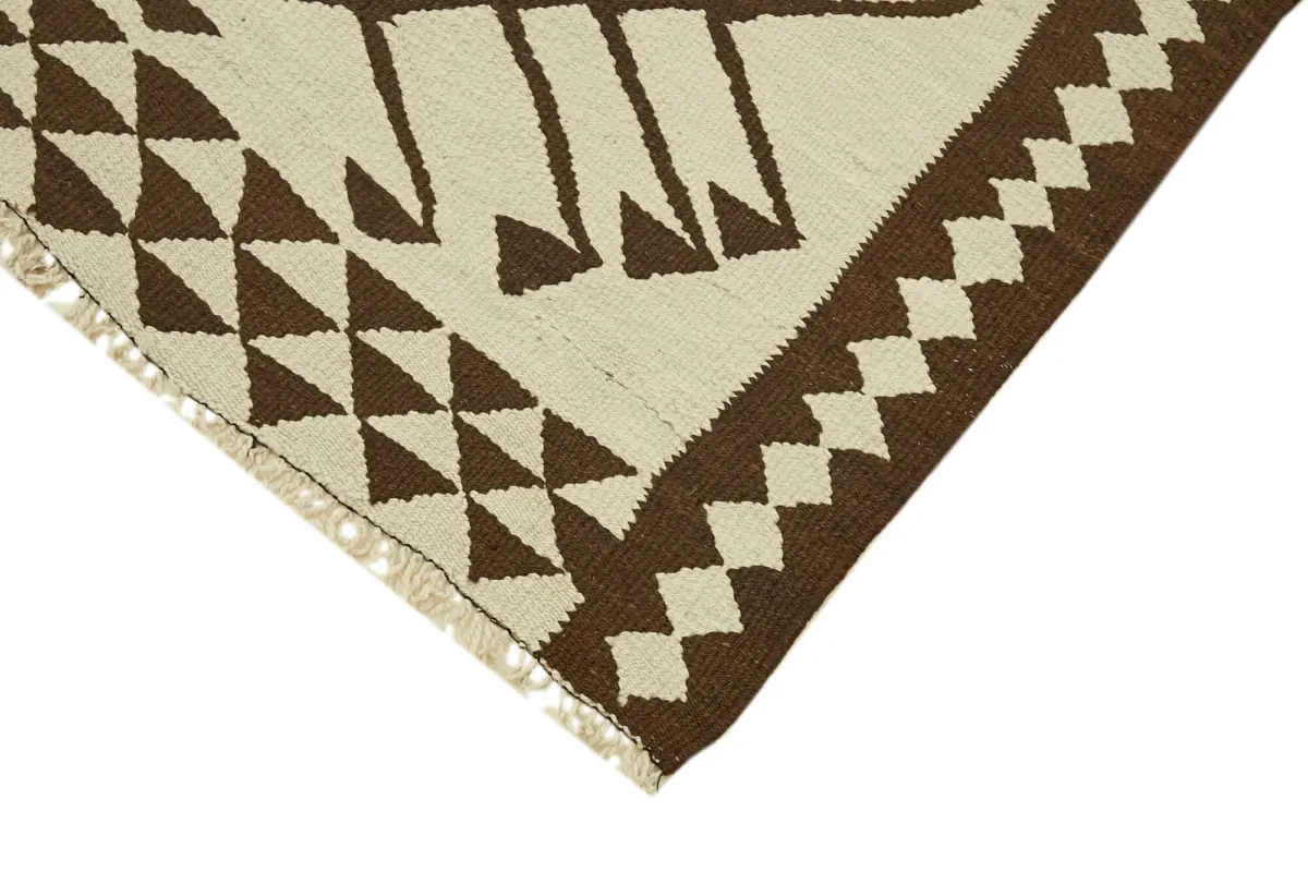 Herki Eskitme Multi Pamuk Üzerine Yün El Dokuma Kilim-095x373 - Görsel 4
