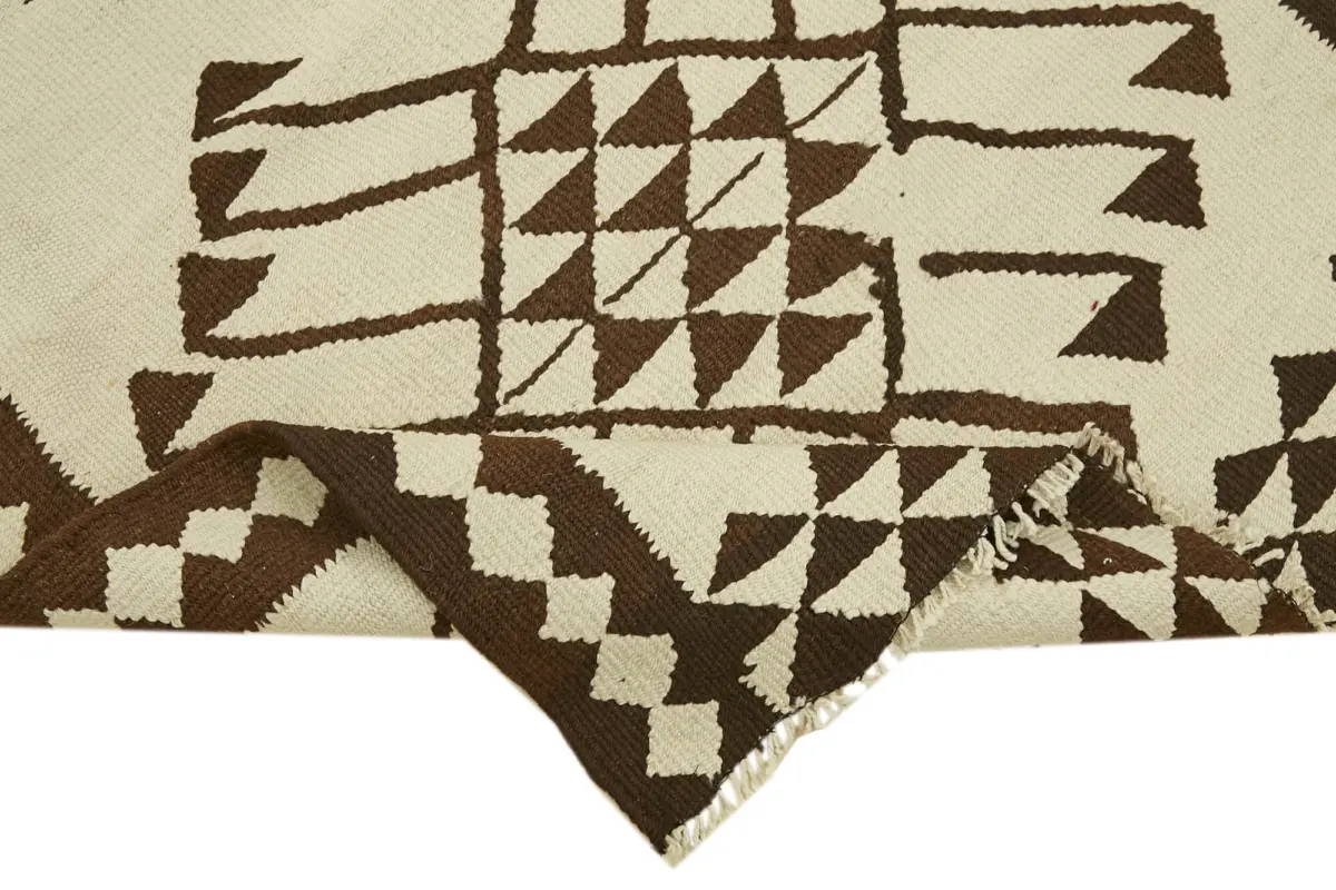 Herki Eskitme Multi Pamuk Üzerine Yün El Dokuma Kilim-095x373 - Görsel 6