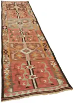 Herki Eskitme Multi Pamuk Üzerine Yün El Dokuma Kilim-093x344 - Görsel 2