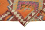 Herki Eskitme Multi Pamuk Üzerine Yün El Dokuma Kilim-100x398 - Görsel 6