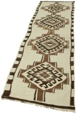 Herki Eskitme Multi Pamuk Üzerine Yün El Dokuma Kilim-090x310 - Görsel 3