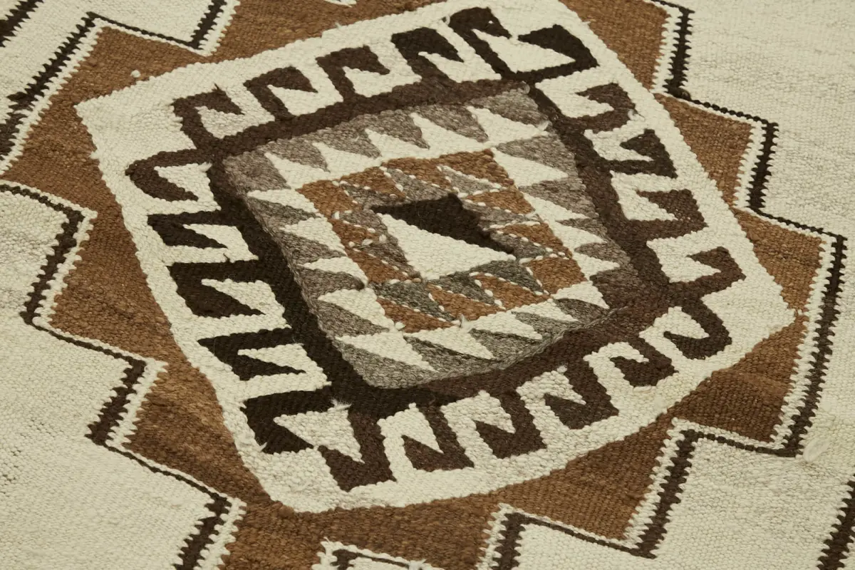 Herki Eskitme Multi Pamuk Üzerine Yün El Dokuma Kilim-090x310 - Görsel 5
