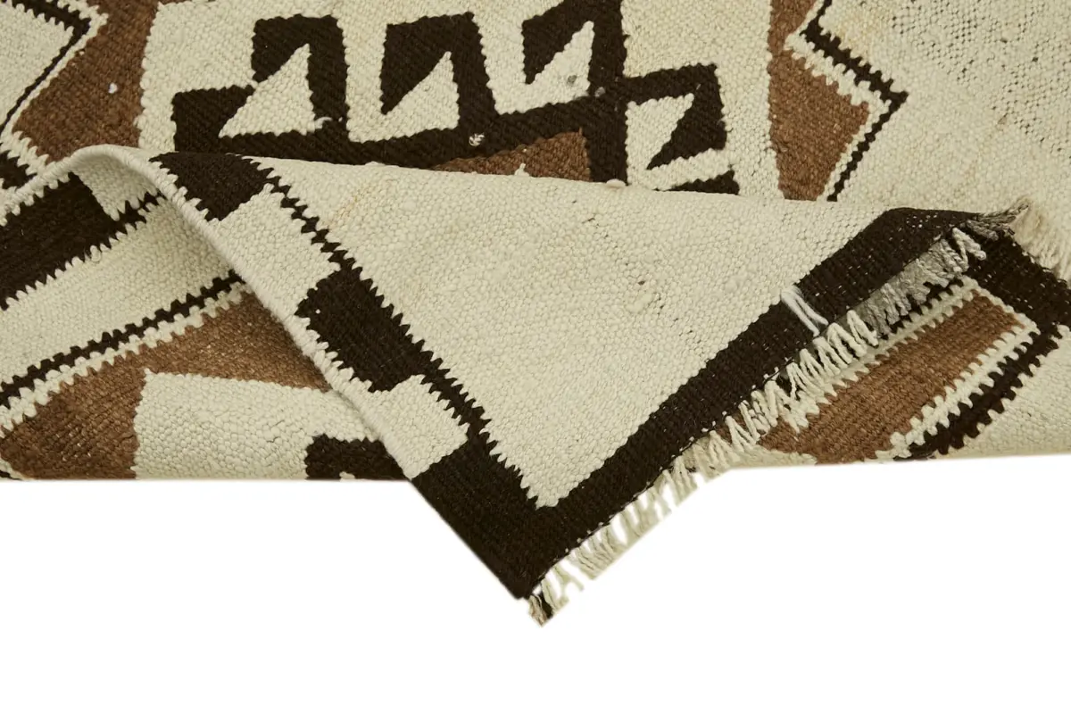 Herki Eskitme Multi Pamuk Üzerine Yün El Dokuma Kilim-090x310 - Görsel 6