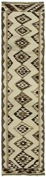 Herki Eskitme Multi Pamuk Üzerine Yün El Dokuma Kilim-087x334