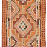 Herki Eskitme Multi Pamuk Üzerine Yün El Dokuma Kilim-092x286