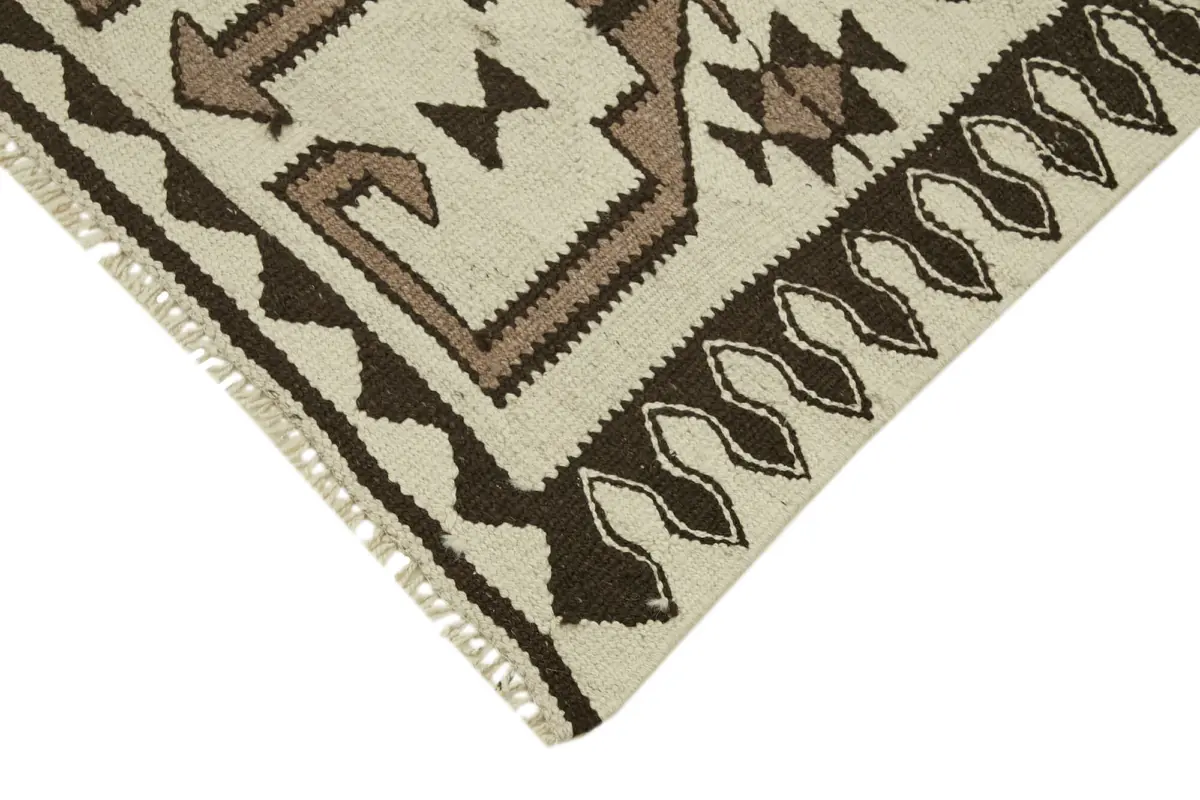 Herki Eskitme Multi Pamuk Üzerine Yün El Dokuma Kilim-092x325 - Görsel 4