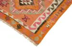 Herki Eskitme Multi Pamuk Üzerine Yün El Dokuma Kilim-103x351 - Görsel 4