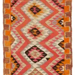 Herki Eskitme Multi Pamuk Üzerine Yün El Dokuma Kilim-095x337