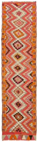 Herki Eskitme Multi Pamuk Üzerine Yün El Dokuma Kilim-095x337