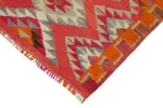 Herki Eskitme Multi Pamuk Üzerine Yün El Dokuma Kilim-095x337 - Görsel 4