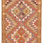 Herki Eskitme Multi Pamuk Üzerine Yün El Dokuma Kilim-106x358