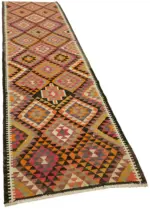Herki Eskitme Multi Pamuk Üzerine Yün El Dokuma Kilim-090x307 - Görsel 2