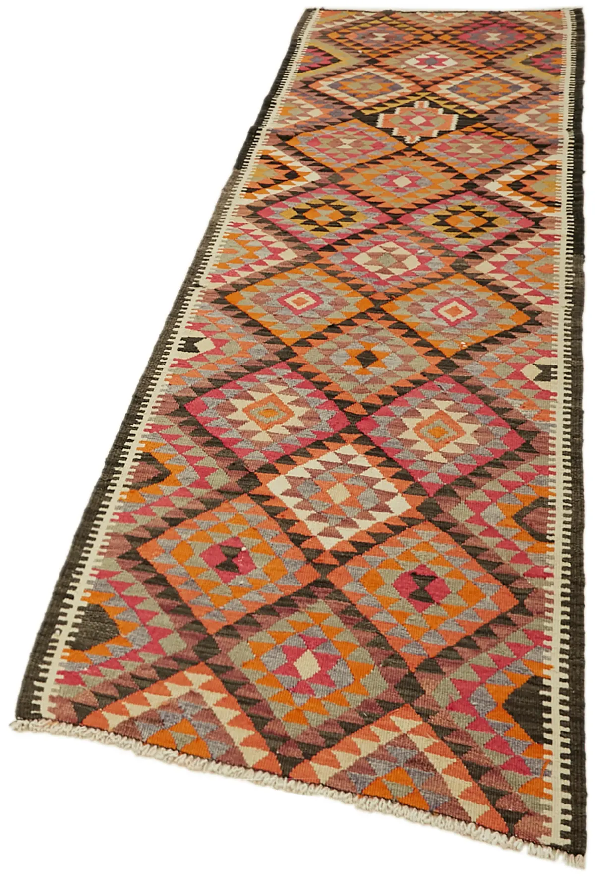 Herki Eskitme Multi Pamuk Üzerine Yün El Dokuma Kilim-090x307 - Görsel 3