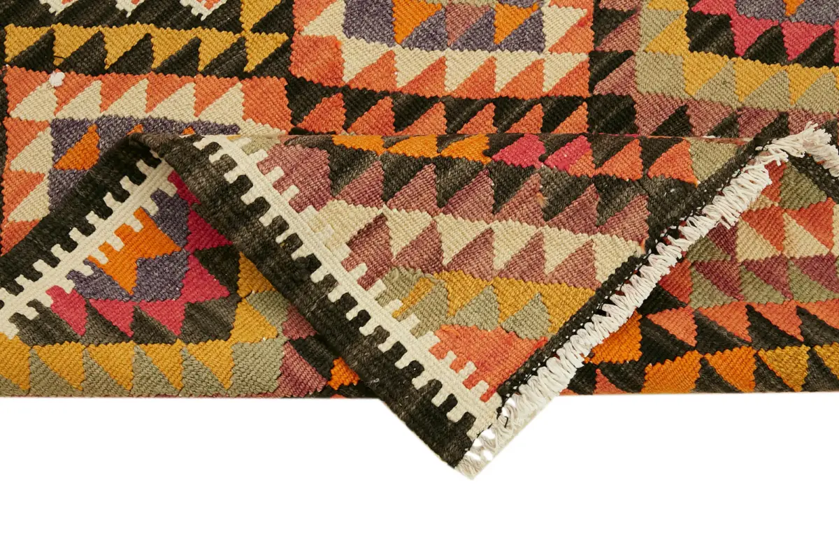 Herki Eskitme Multi Pamuk Üzerine Yün El Dokuma Kilim-090x307 - Görsel 6