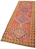 Herki Eskitme Multi Pamuk Üzerine Yün El Dokuma Kilim-098x326 - Görsel 3