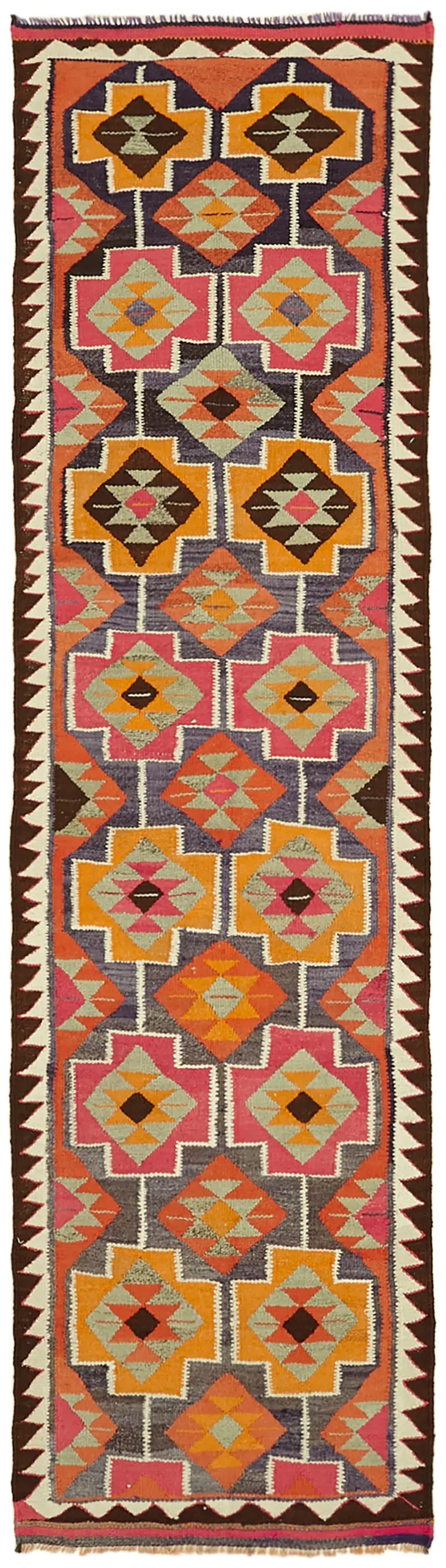 Herki Eskitme Multi Pamuk Üzerine Yün El Dokuma Kilim-093x322 - Görsel 1