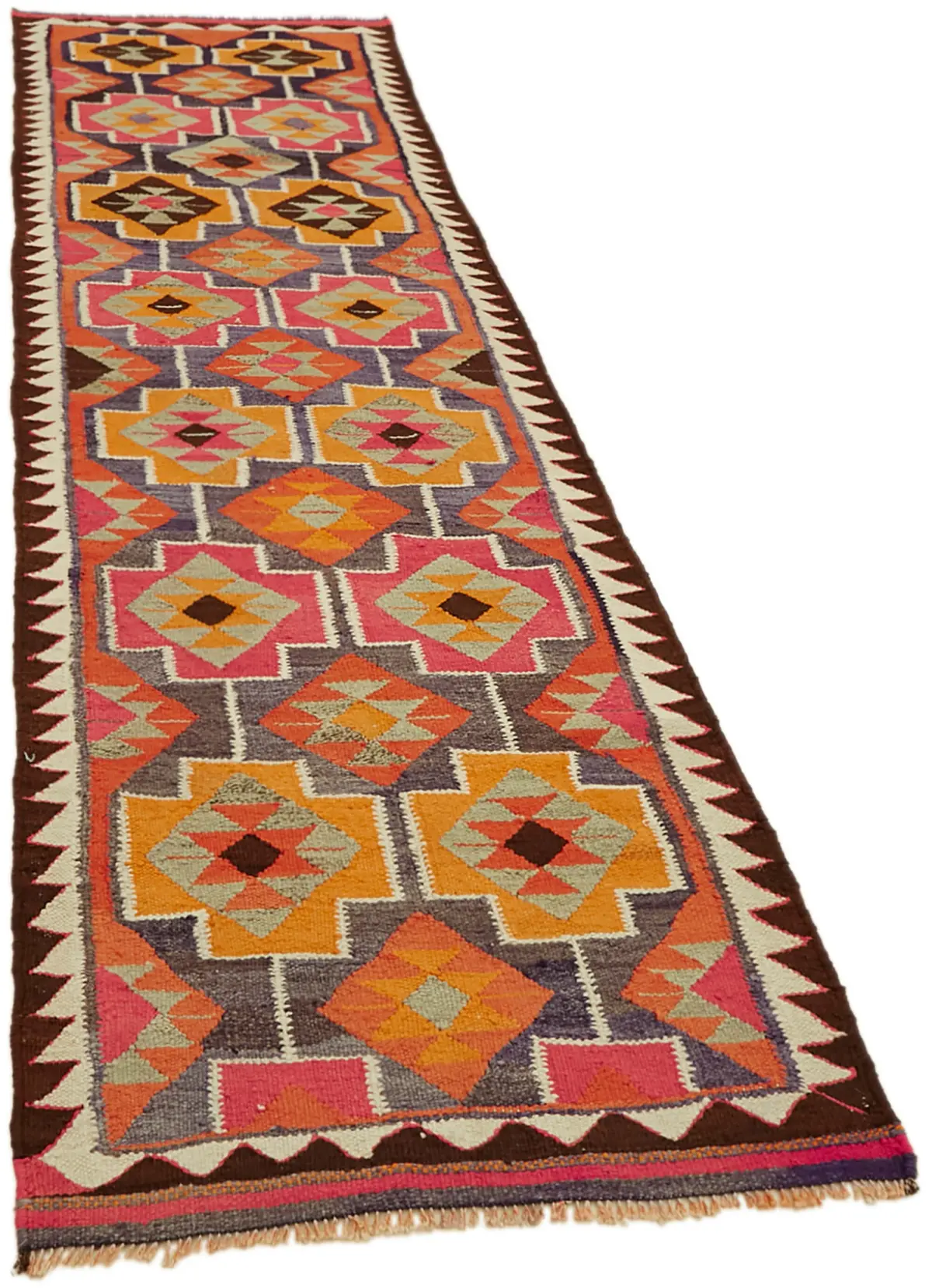 Herki Eskitme Multi Pamuk Üzerine Yün El Dokuma Kilim-093x322 - Görsel 2