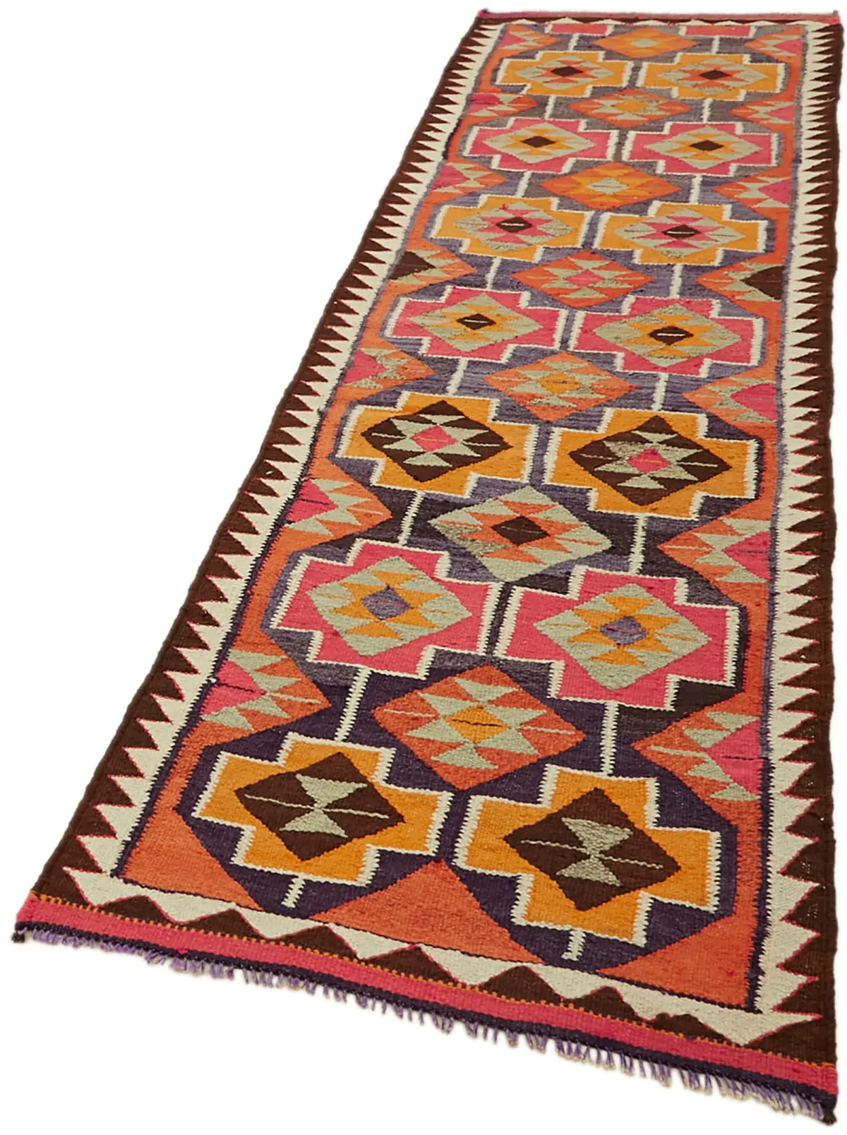 Herki Eskitme Multi Pamuk Üzerine Yün El Dokuma Kilim-093x322 - Görsel 3