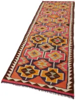 Herki Eskitme Multi Pamuk Üzerine Yün El Dokuma Kilim-093x322 - Görsel 3
